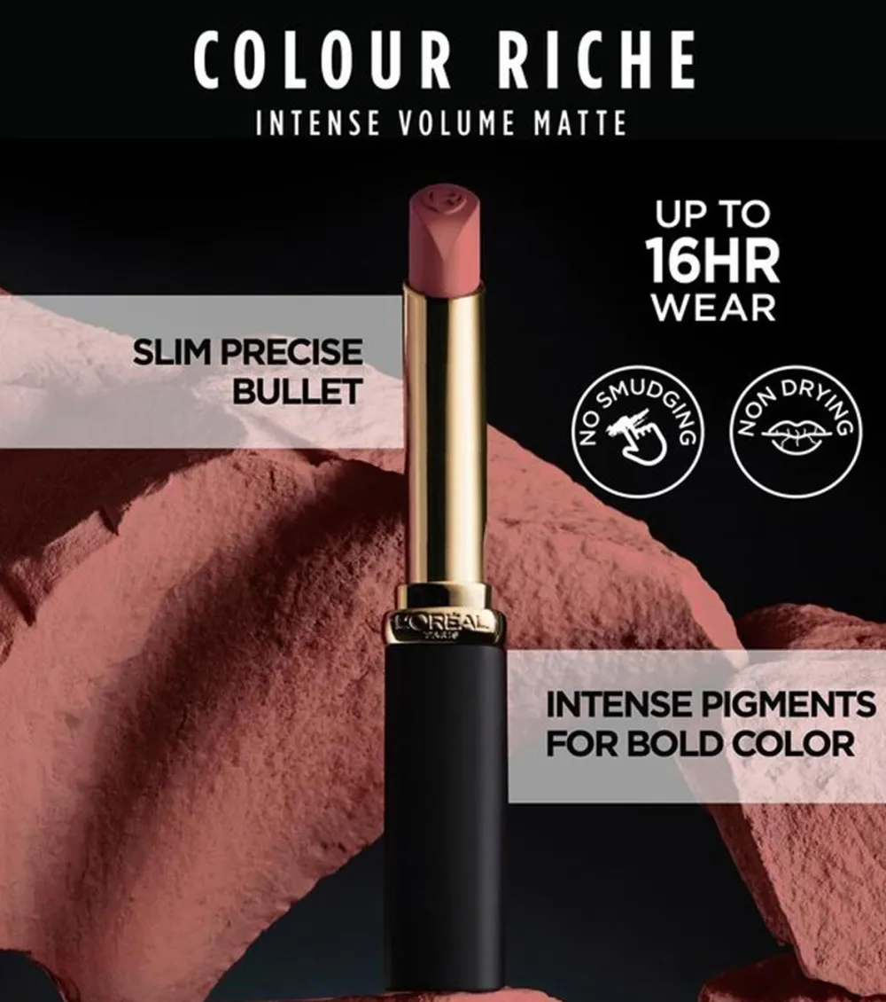 Barra de labios Colour Riche Intense Volume Mate - 570: Worth It Intense>Loreal Paris Clearance