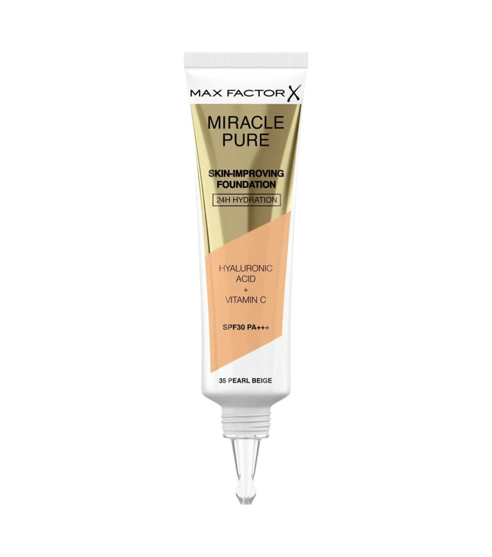 Base de maquillaje hidratación 24H SPF30 Miracle Pure - 35: Pearl Beige>Max Factor Outlet