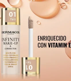 Base de maquillaje y corrector 2 en 1 Infinity - 01: Fair><noscript><img width=