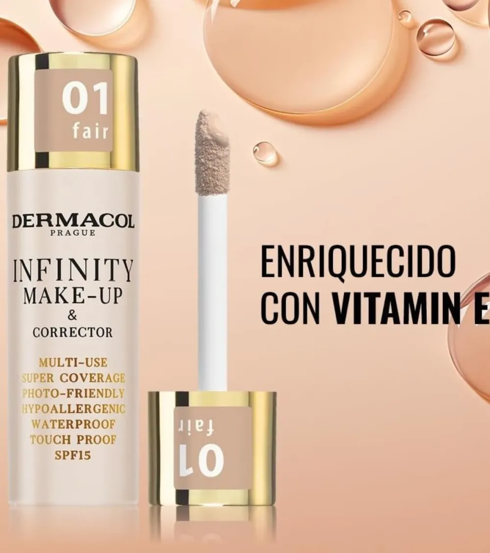 Base de maquillaje y corrector 2 en 1 Infinity - 01: Fair>Dermacol Best