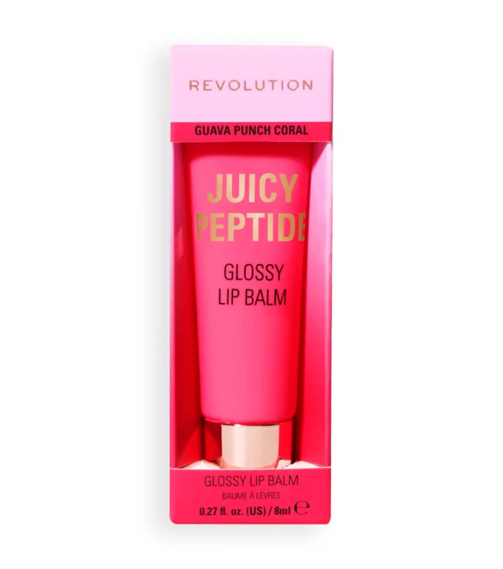 Bálsamo labial con brillo Juicy Peptide - Guava Rum Punch Coral>Makeup Revolution