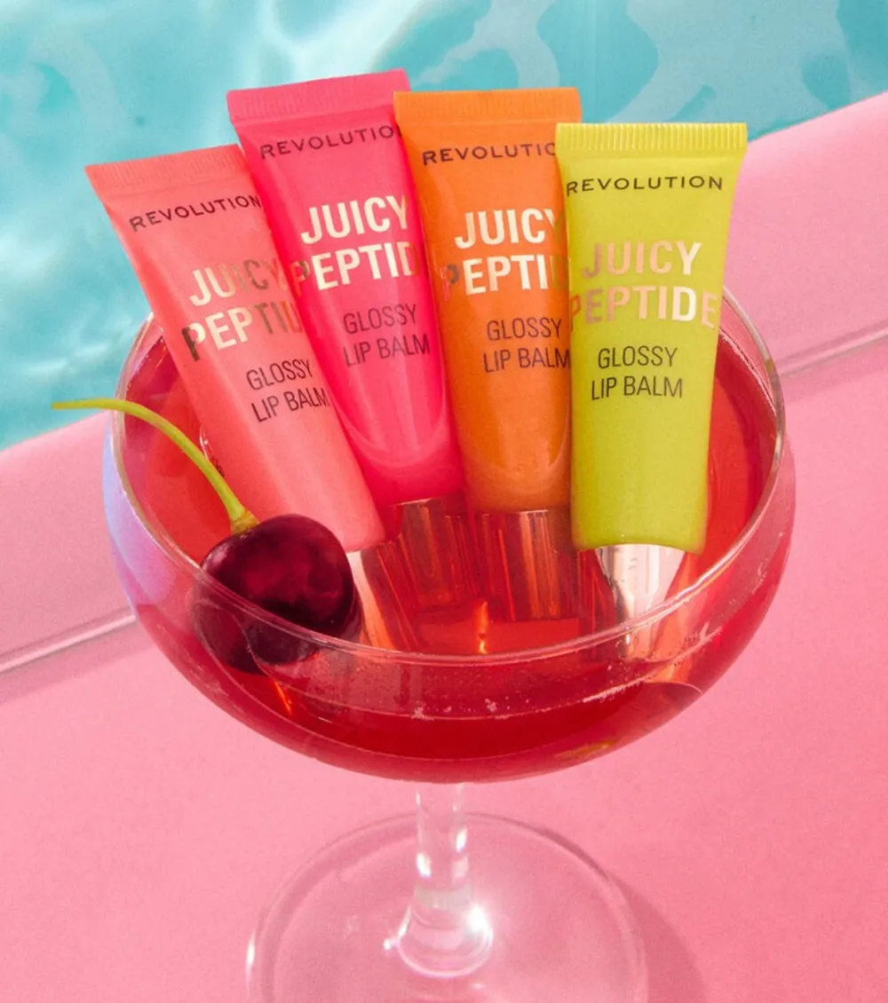Bálsamo labial con brillo Juicy Peptide - Shimmer Mai Tai Pink>Makeup Revolution Online