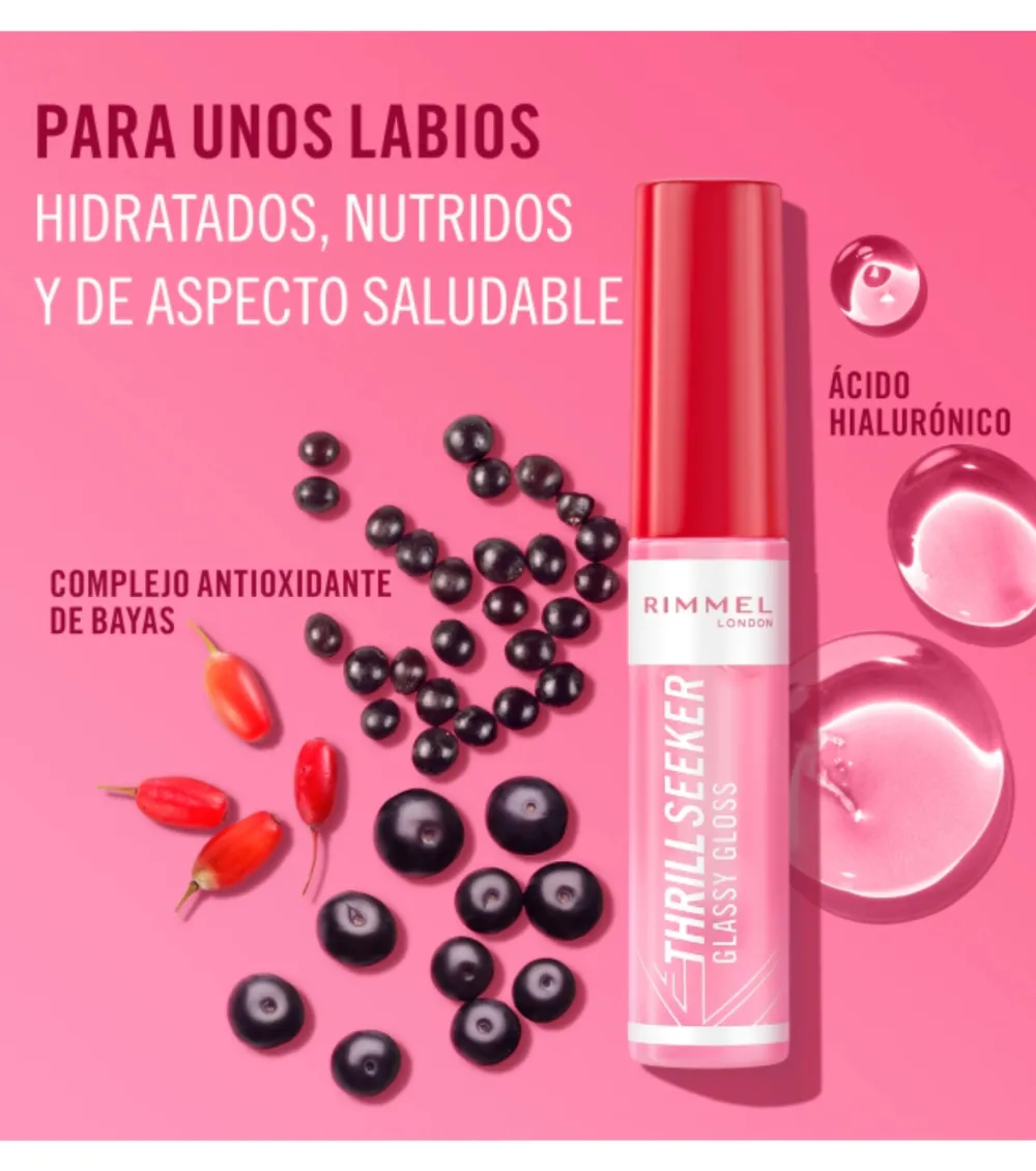 Brillo de labios Thrill Seeker - 600: Berry Glace>Rimmel London