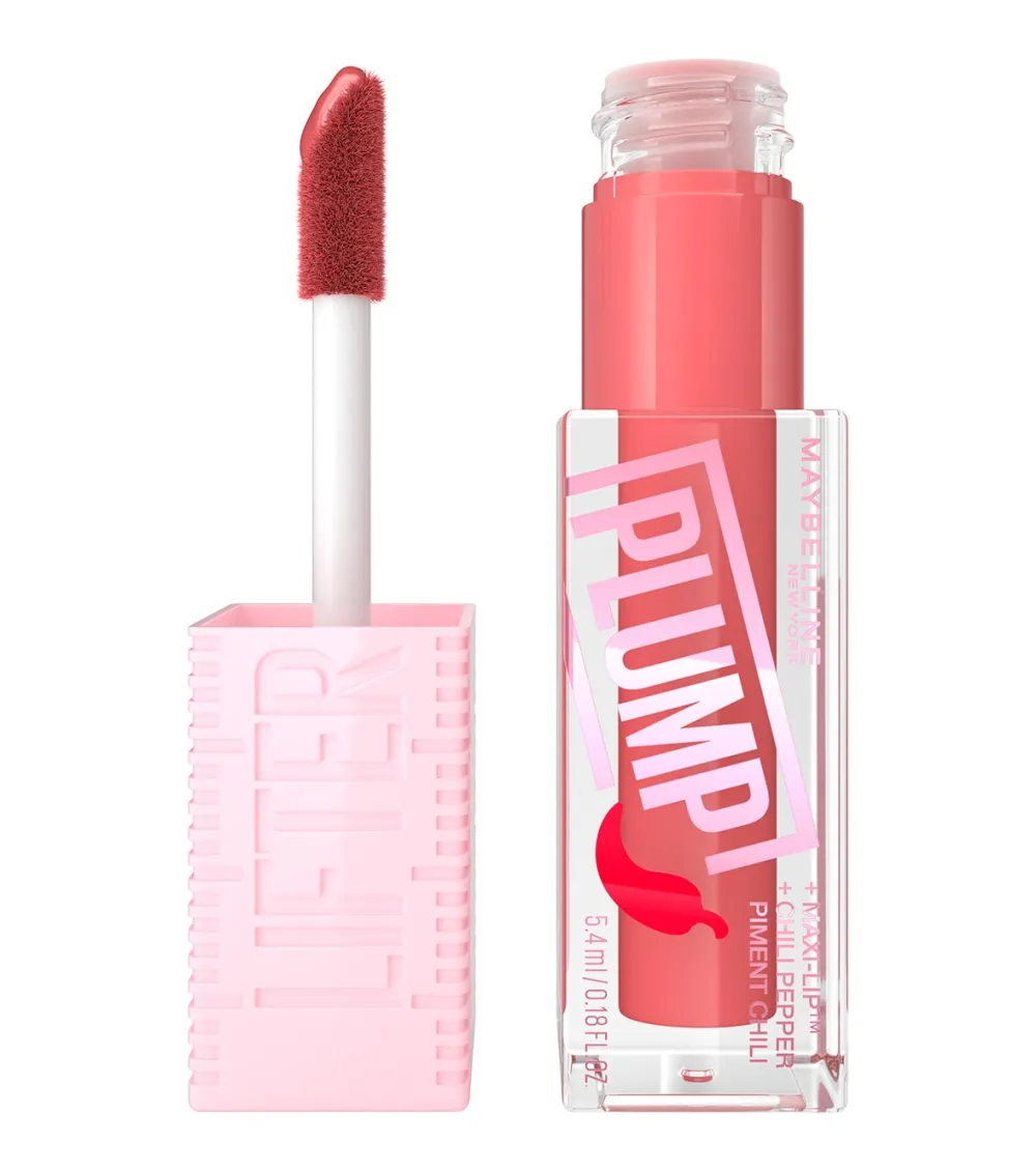 Brillo de labios voluminizador Lifter Plump - 005: Peach Fever>Maybelline Hot