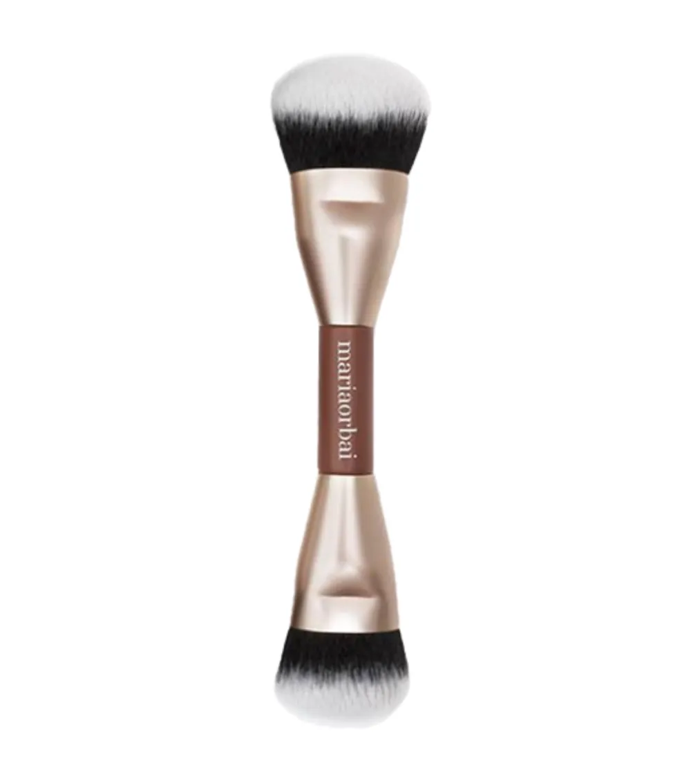 Brocha doble para rostro Soft Vegan Brush Brownie - MO. 01>Maria Orbai New
