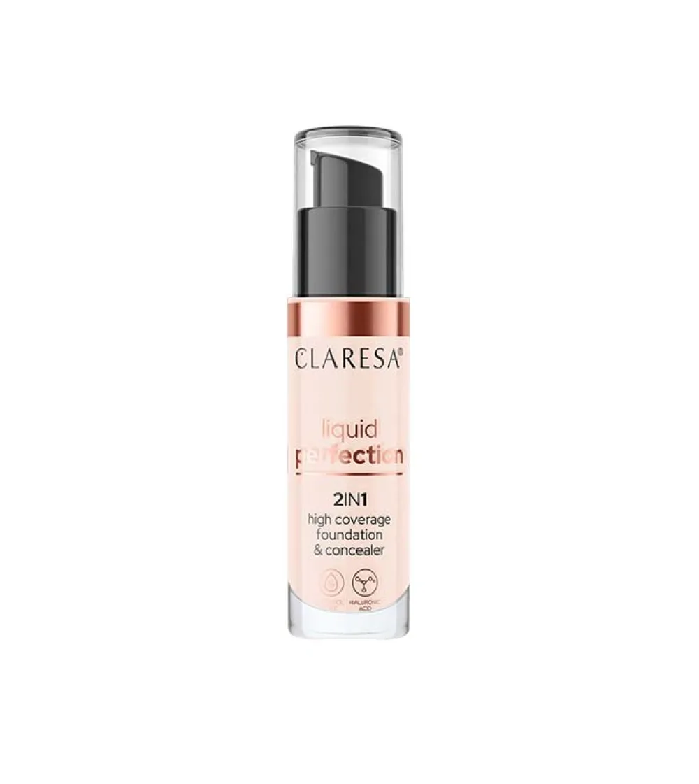 Corrector y base de maquillaje 2 en 1 Liquid Perfection - 101: Light>Claresa Hot