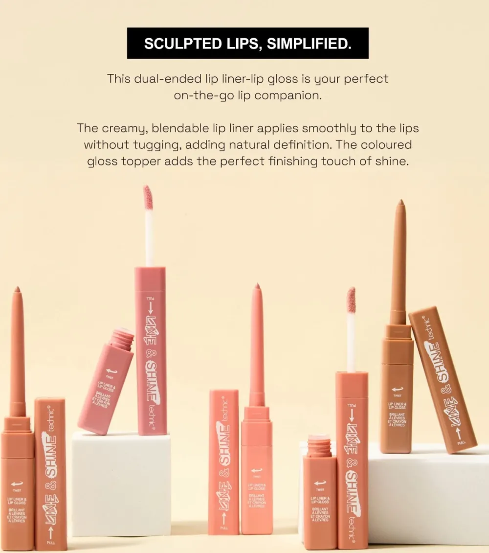 Dúo perfilador de labios y brillo de labios Line & Shine - Wedding Wish>Technic Cosmetics Online