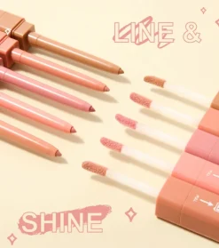 Dúo perfilador de labios y brillo de labios Line & Shine - Teddy Bear><noscript><img width=