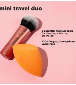 Duo de brocha + esponja Mini Travel><noscript><img width=