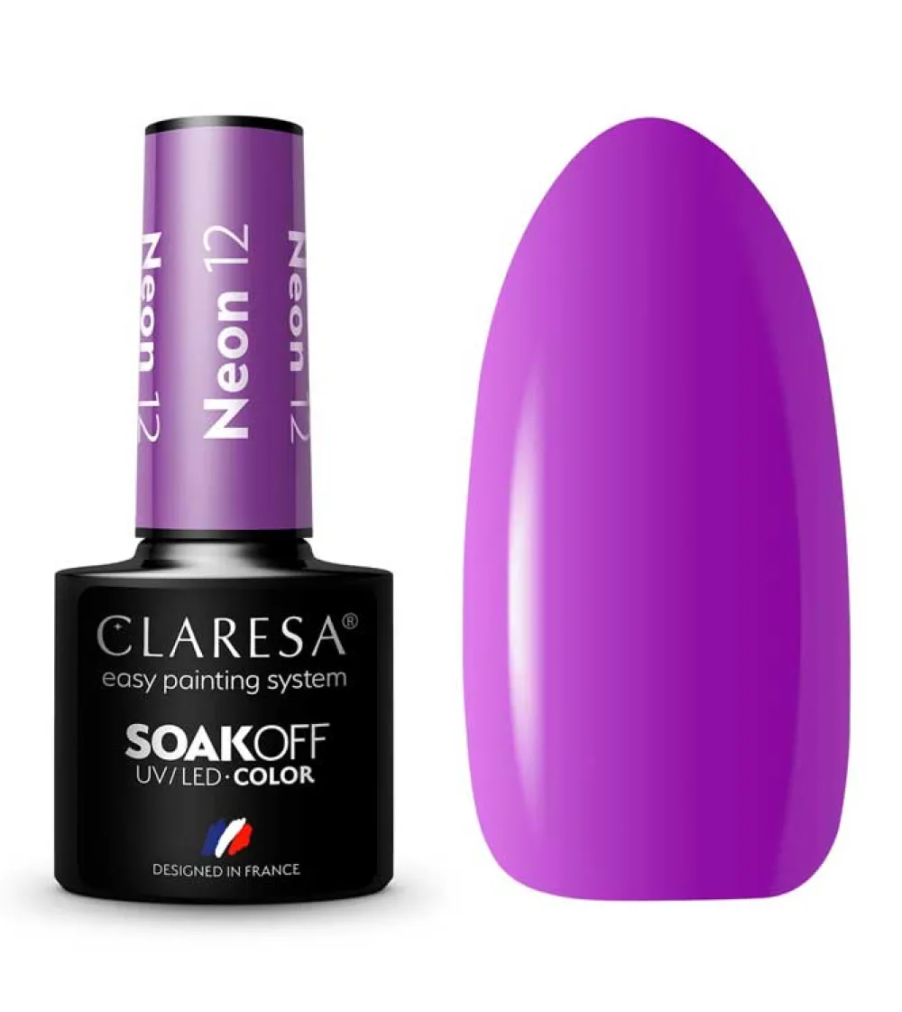 Esmalte semipermanente Soak off - 12: Neon>Claresa Hot