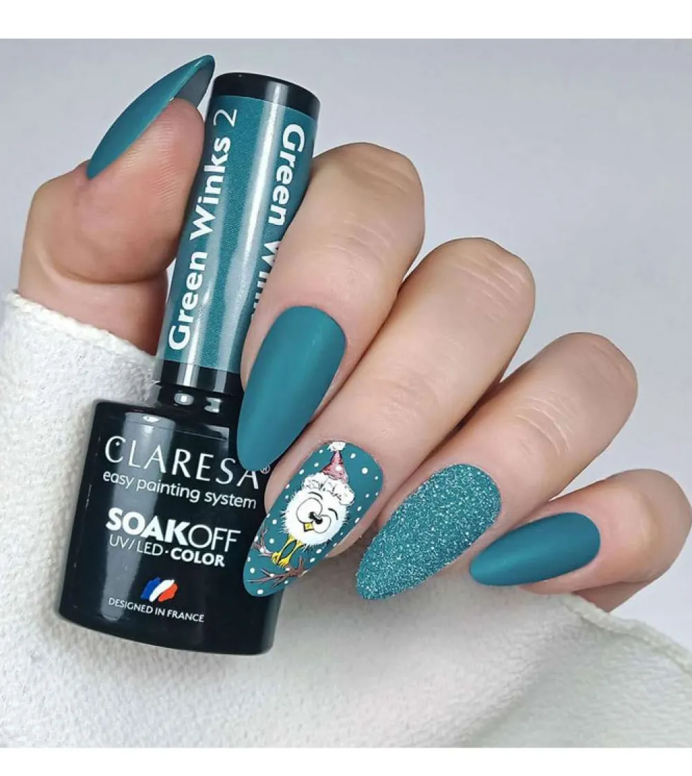 Esmalte semipermanente Soak off - 02: Green Winks>Claresa Clearance