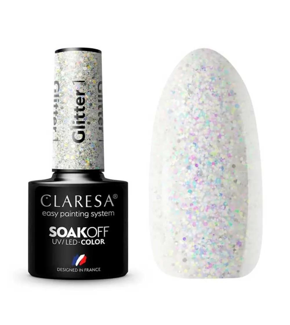 Esmalte semipermanente Soak off - 01: Glitter>Claresa Best