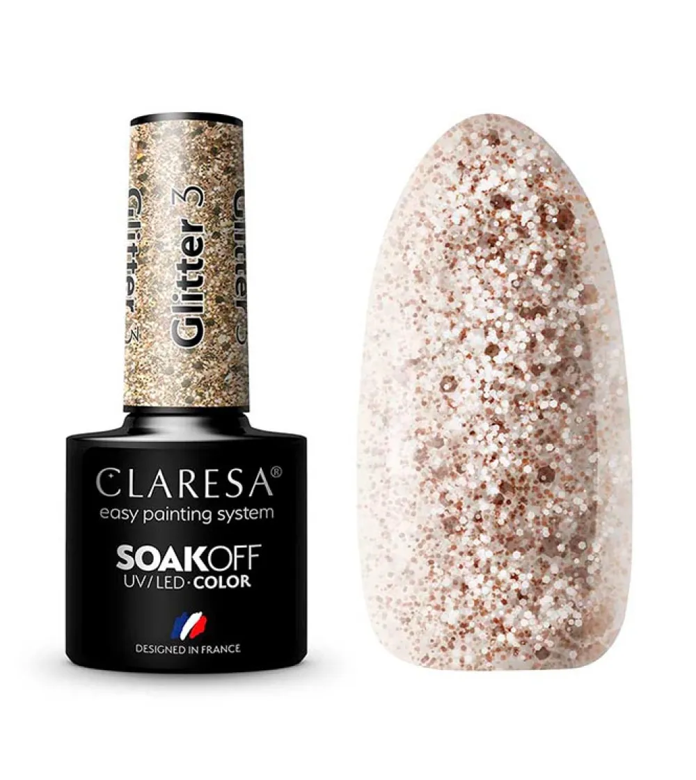 Esmalte semipermanente Soak off - 3: Glitter>Claresa Sale