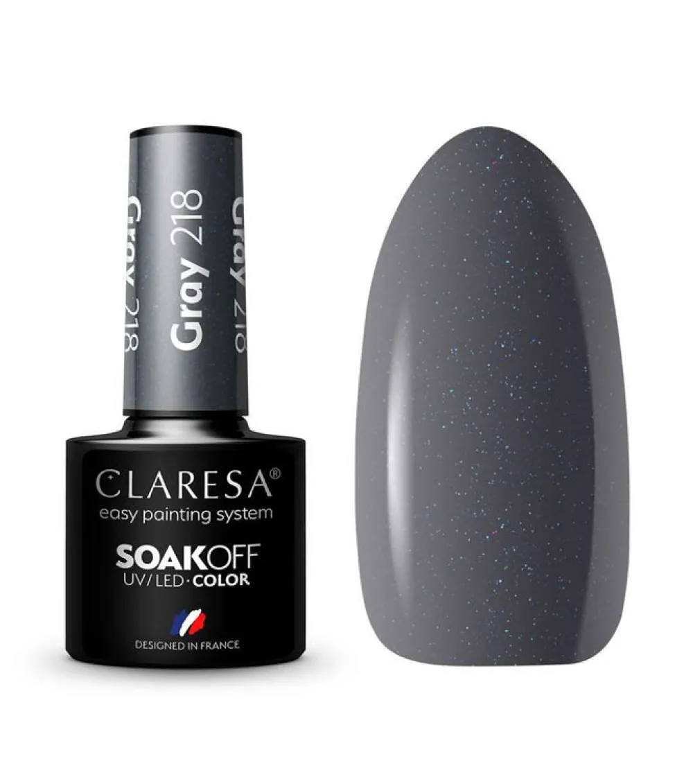 Esmalte semipermanente Soak off - 218: Gray>Claresa Hot