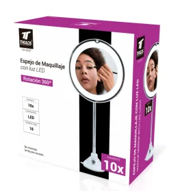 Espejo de maquillaje 360° con Iluminación LED TH-BY07><noscript><img width=