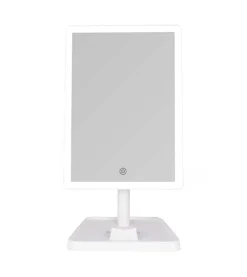 Espejo de tocador recargable con iluminación LED regulable - Blanco>MQBeauty Online