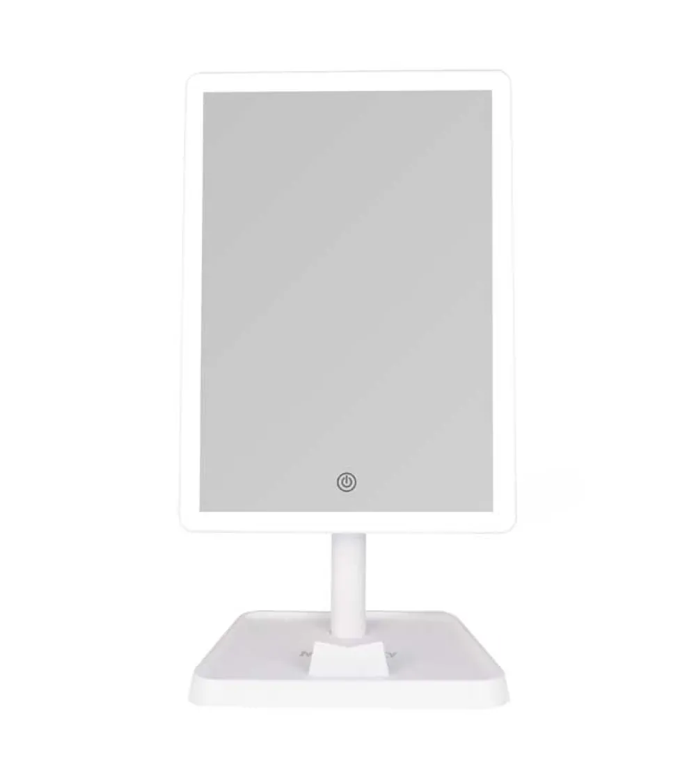 Espejo de tocador recargable con iluminación LED regulable - Blanco>MQBeauty Online