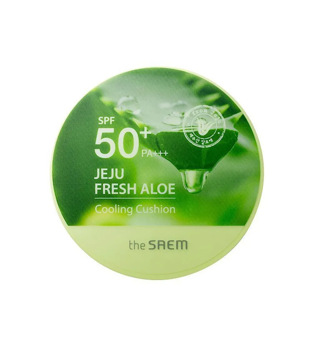 *Jeju Fresh Aloe* - Maquillaje en formato cushion con protector solar SPF 50+>The Saem Online