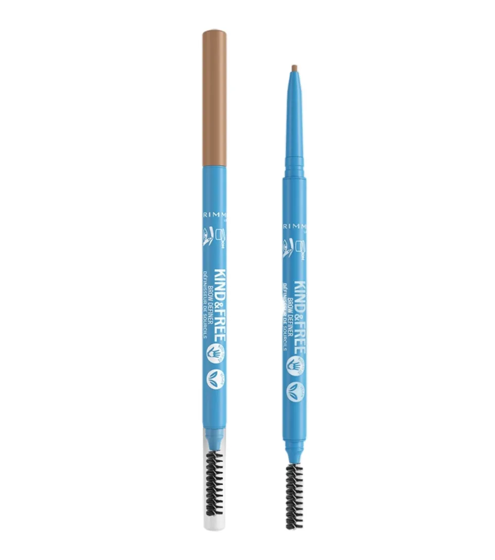 *Kind & Free* - Lápiz de cejas + cepillo para cejas - 002: Taupe>Rimmel London