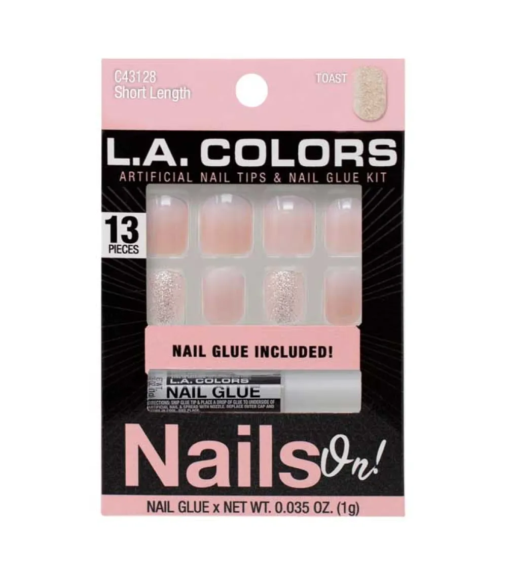 L.A Colors - Uñas postizas Nails On! - Toast>L.A. Colors Hot