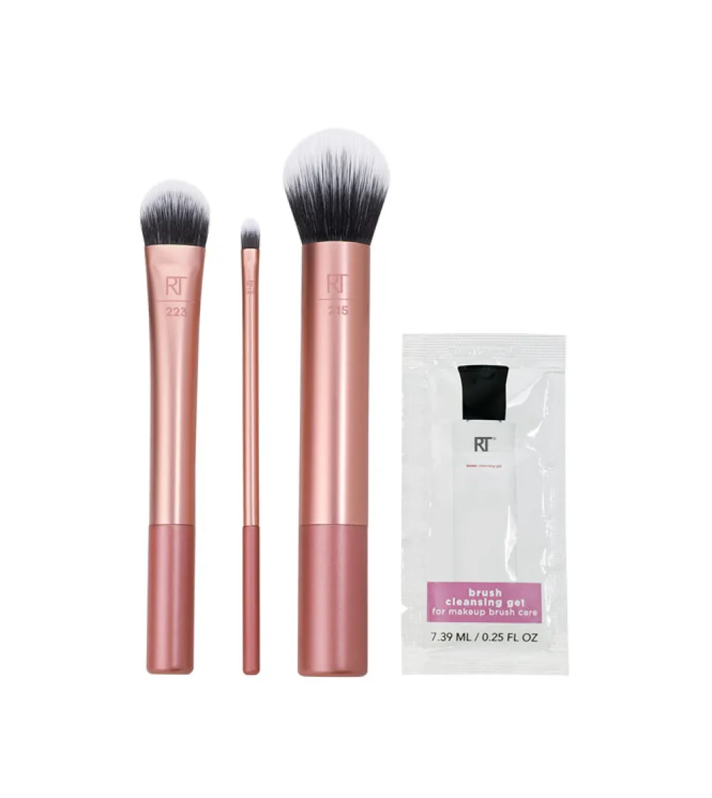*Love IRL* - Set de brochas para rostro con limpiador Perfect Base Kit>Real Techniques