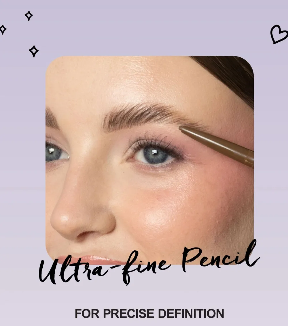 Lápiz de cejas + Gel con color Define & Set - Dark Brown>Technic Cosmetics Clearance