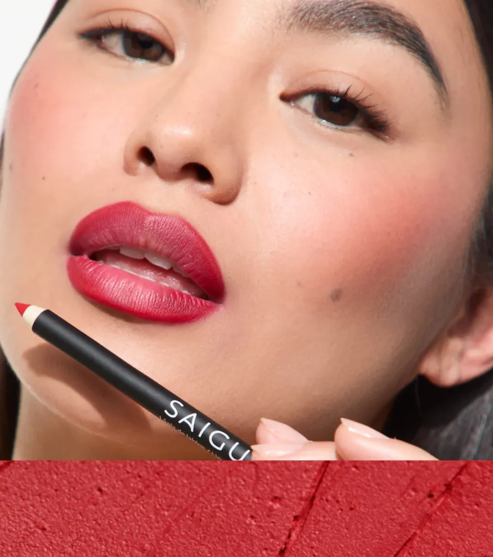Lápiz de labios - Bright Red>Saigu Cosmetics