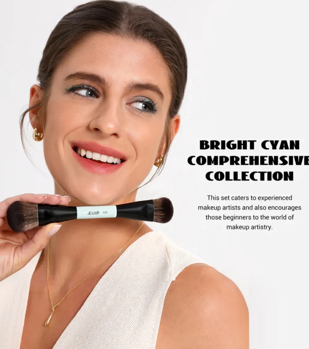 *Makeup Lover Collection V* - Set de 10 brochas - Bright Cyan>Jessup Beauty Sale