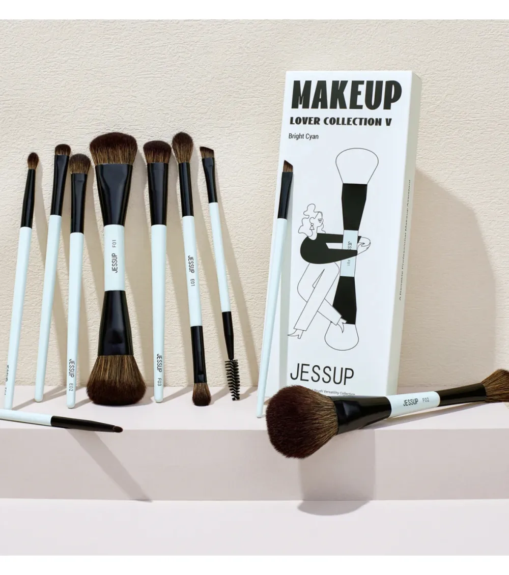 *Makeup Lover Collection V* - Set de 10 brochas - Bright Cyan>Jessup Beauty Sale