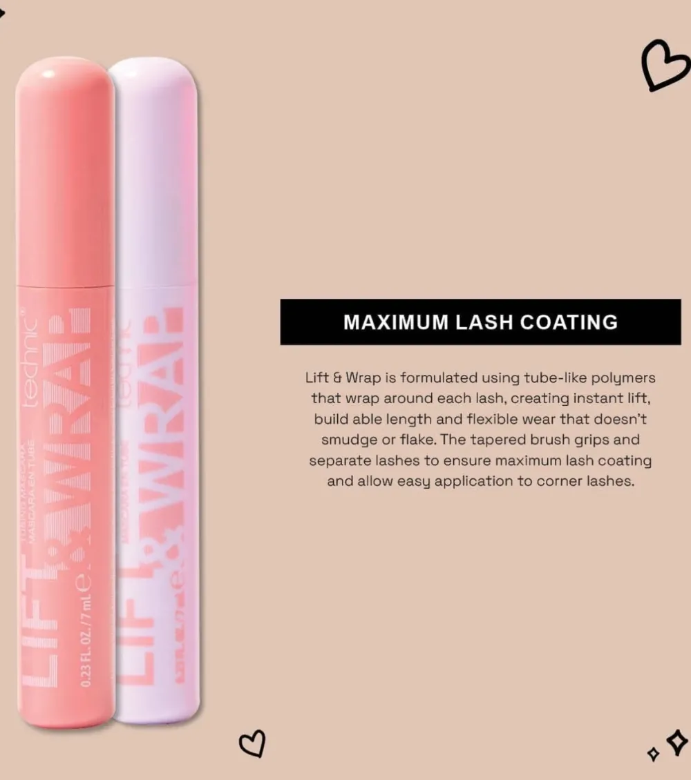 Máscara de Pestañas Lift & Wrap - Black>Technic Cosmetics
