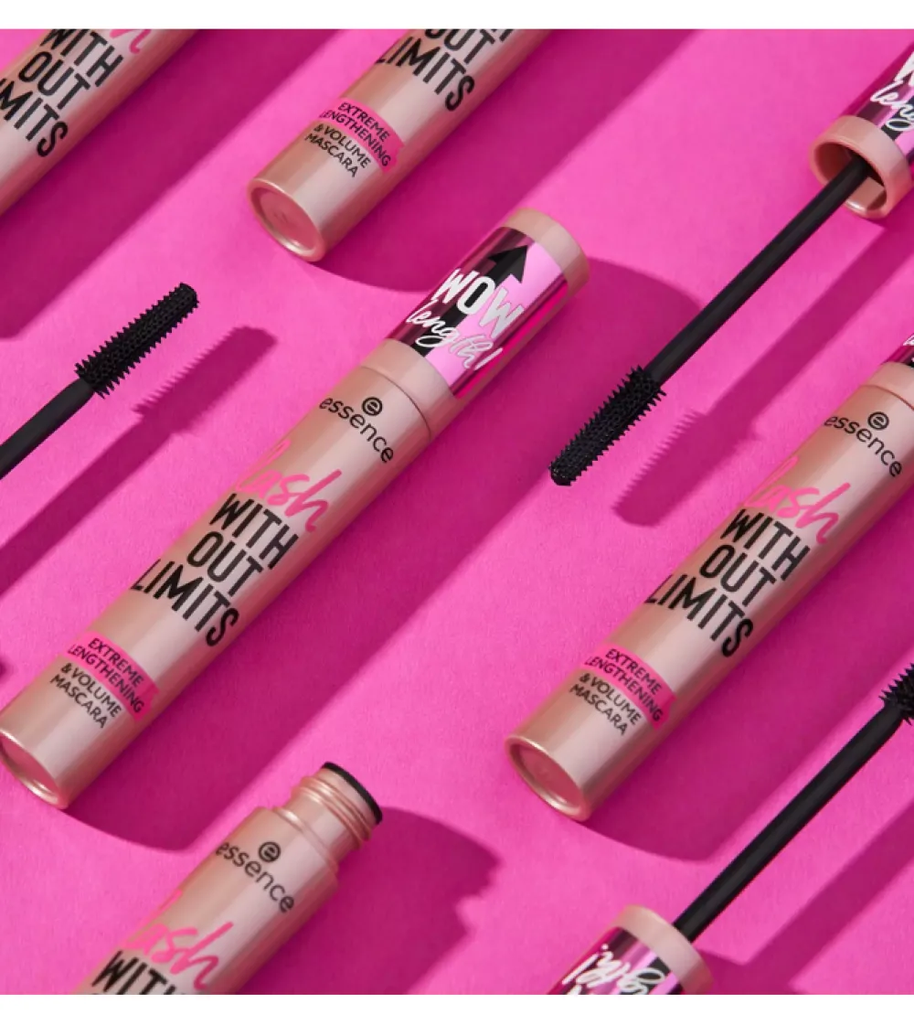 Máscara de pestañas Without Limits Extreme Lengthening & Volume - 01: Black>essence