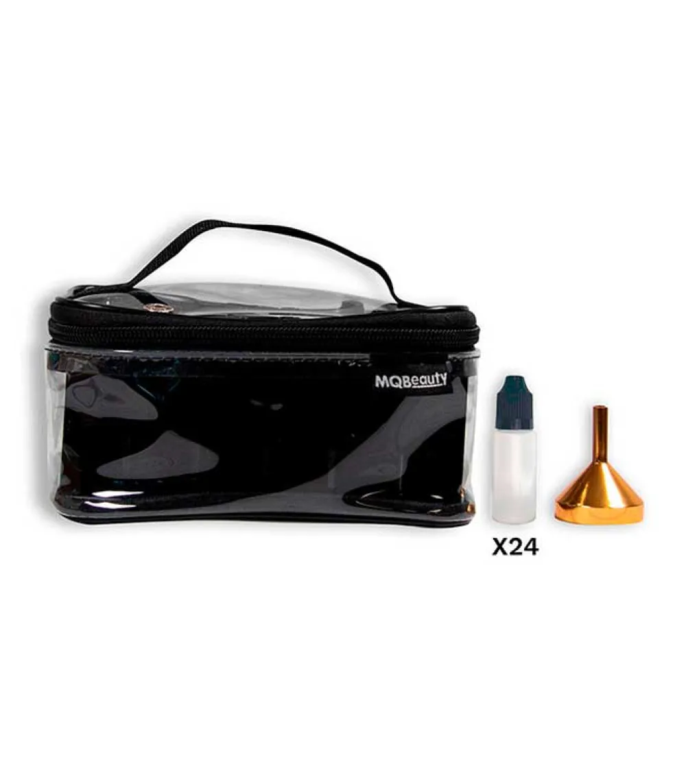 Neceser transparente + 24 botellas de 15ml>MQBeauty New