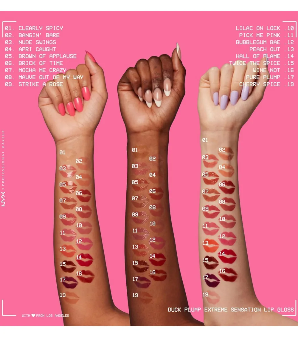 - Brillo de labios voluminizador Duck Plump - 09: Strick A Rose>NYX Professional Makeup Outlet