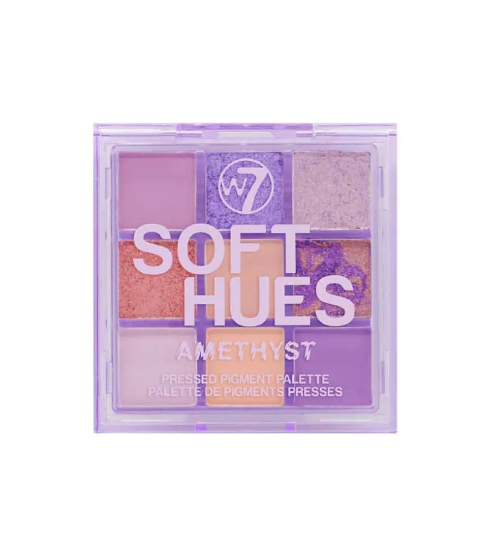 Paleta de pigmentos prensados Soft Hues - Amethyst>W7 Hot