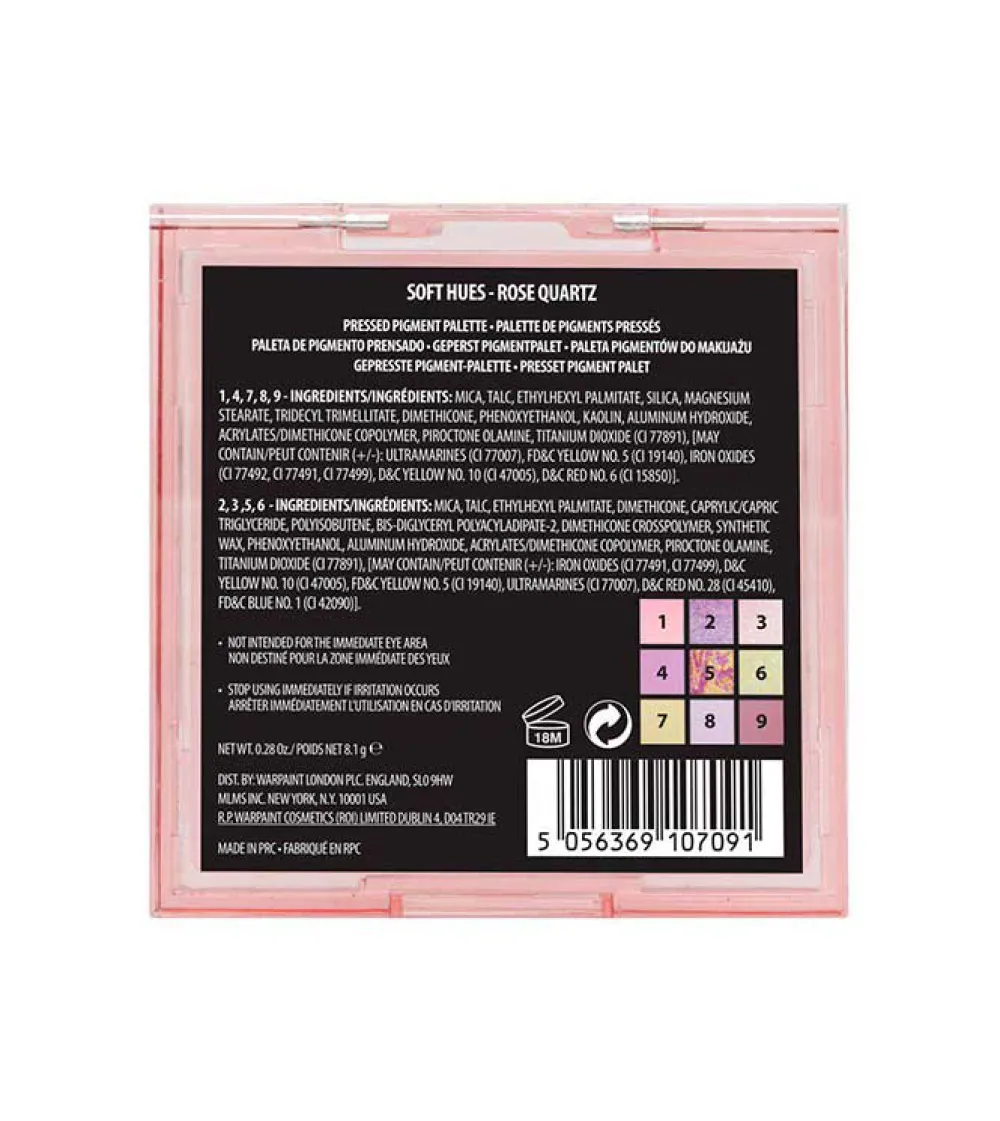 Paleta de pigmentos prensados Soft Hues - Rose Quartz>W7 Best