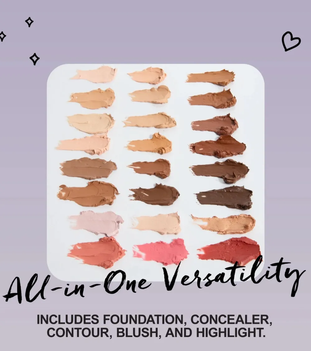 Paleta de rostro en crema base, colorete y bronceador - Light>Technic Cosmetics Discount