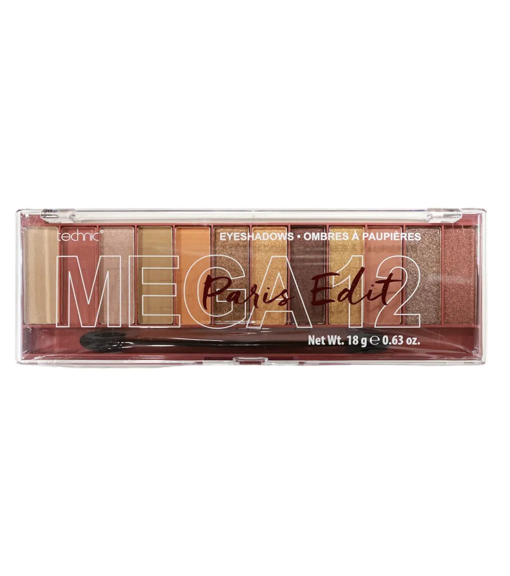 Paleta de sombras de ojos Mega 12 - Paris Edit>Technic Cosmetics Hot