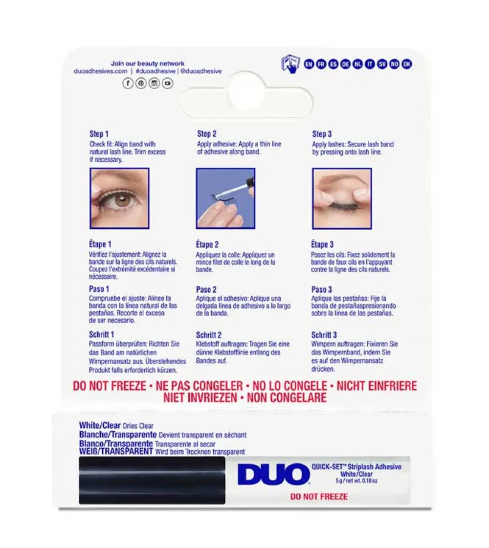 Pegamento para pestañas Quick-Set Striplash - Blanco/Transparente>DUO Outlet