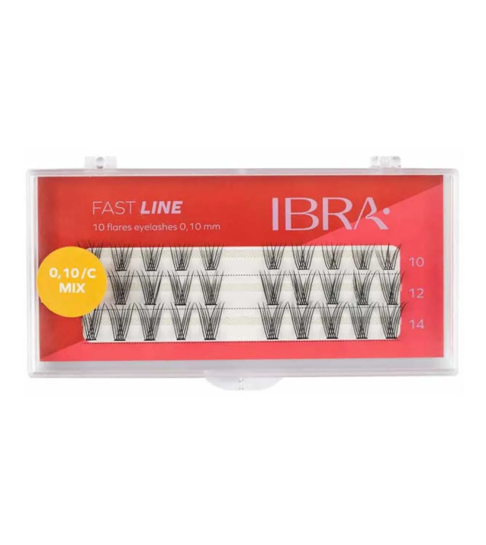 Pestañas postizas individuales Fast Line 0.10 C - Mix de tamaños>Ibra