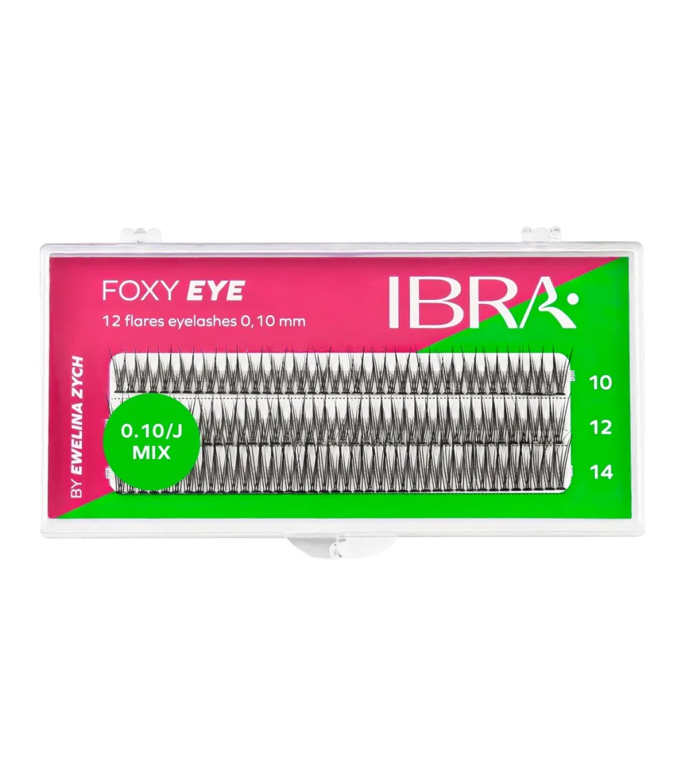 Pestañas postizas individuales Foxy Eye 0.10 J - Mix de tamaño>Ibra Best
