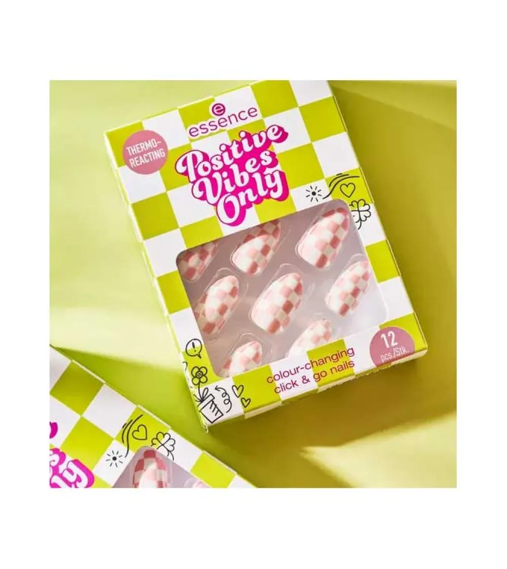 *Positive Vibes Only* - Uñas Postizas Termo Reactivas Click & Go>essence Hot
