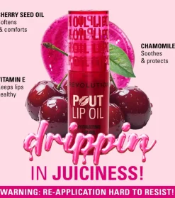 Revolution - Aceite labial Pout Lip - Cherry Red><noscript><img width=