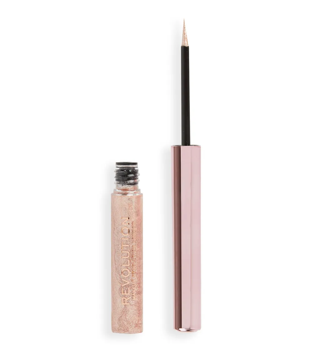 Revolution - Delineador de ojos líquido Super Flick - Rose Gold>Makeup Revolution Clearance