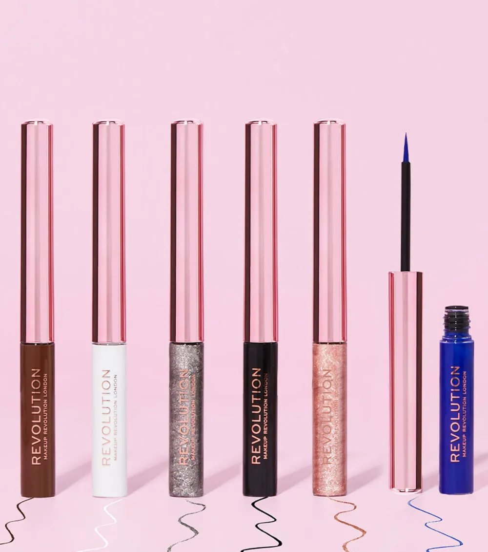 Revolution - Delineador de ojos líquido Super Flick - Rose Gold>Makeup Revolution Clearance