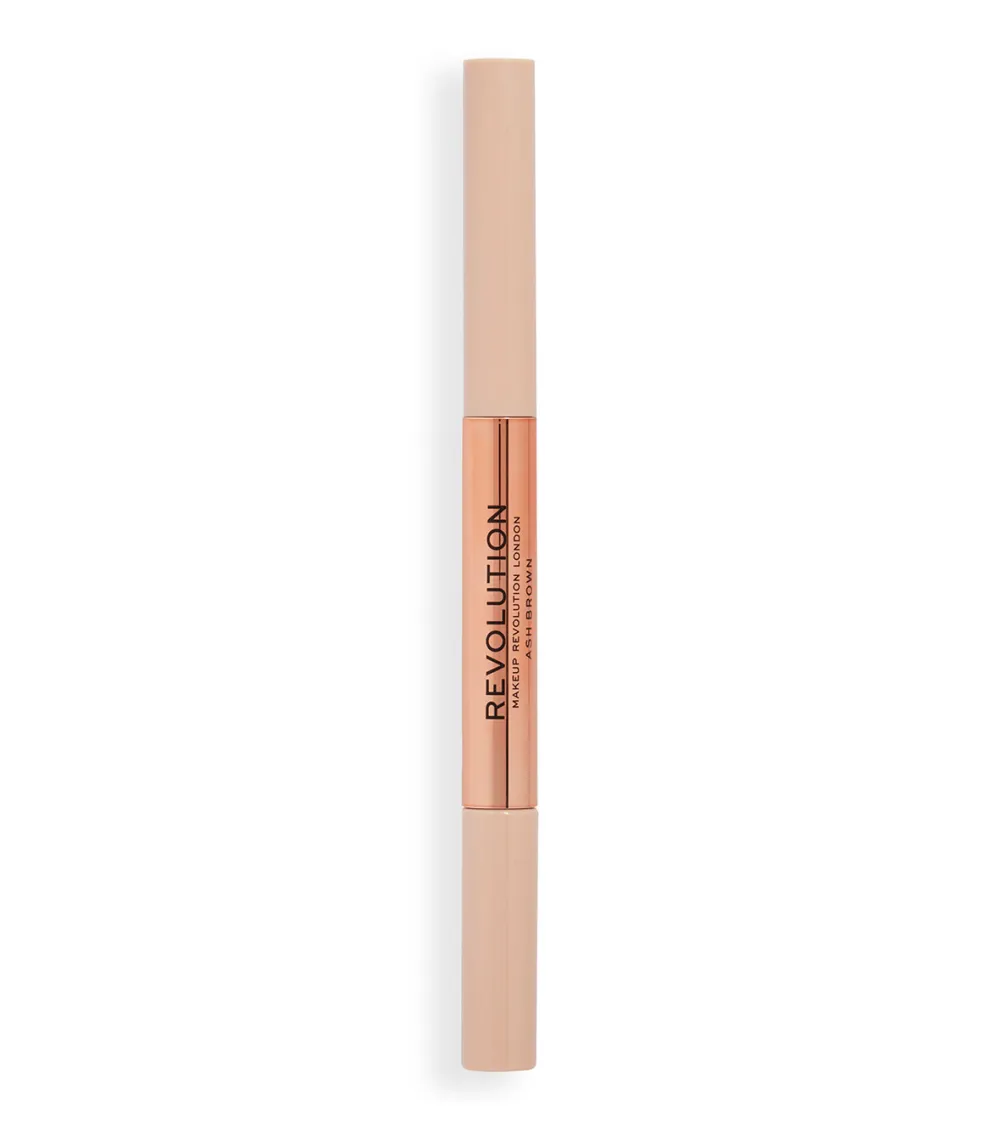 Revolution - Lápiz de cejas Fluffy Brow Filter Duo - Ash Brown>Makeup Revolution Sale
