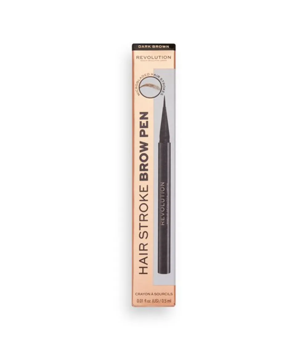 Revolution - Lápiz de cejas Hair Stroke Brow Pen - Dark Brown>Makeup Revolution New