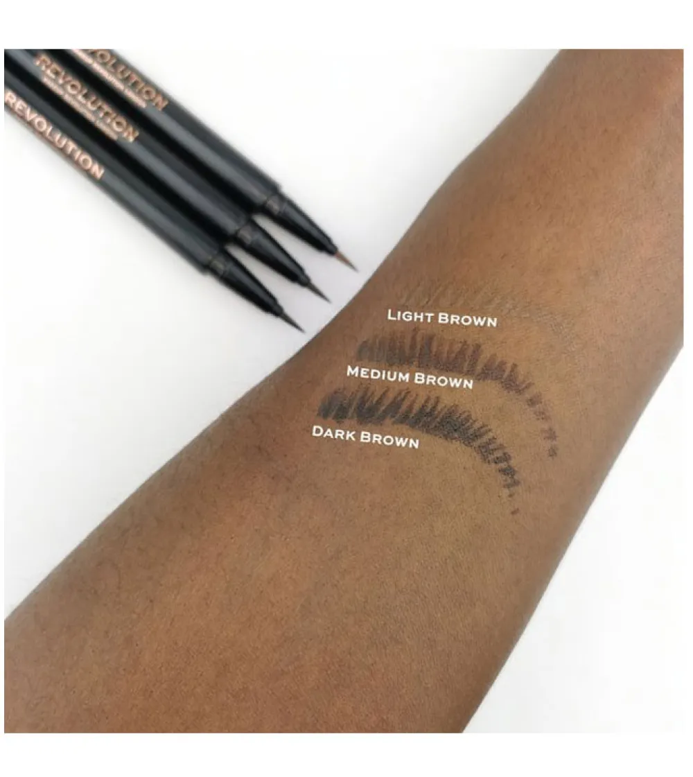 Revolution - Lápiz de cejas Hair Stroke Brow Pen - Dark Brown>Makeup Revolution New