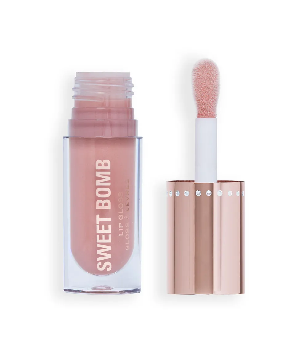 Revolution - *Y2K Baby* - Brillo de labios Sweet Bomb - Strawberry Swirl Nude>Makeup Revolution Clearance