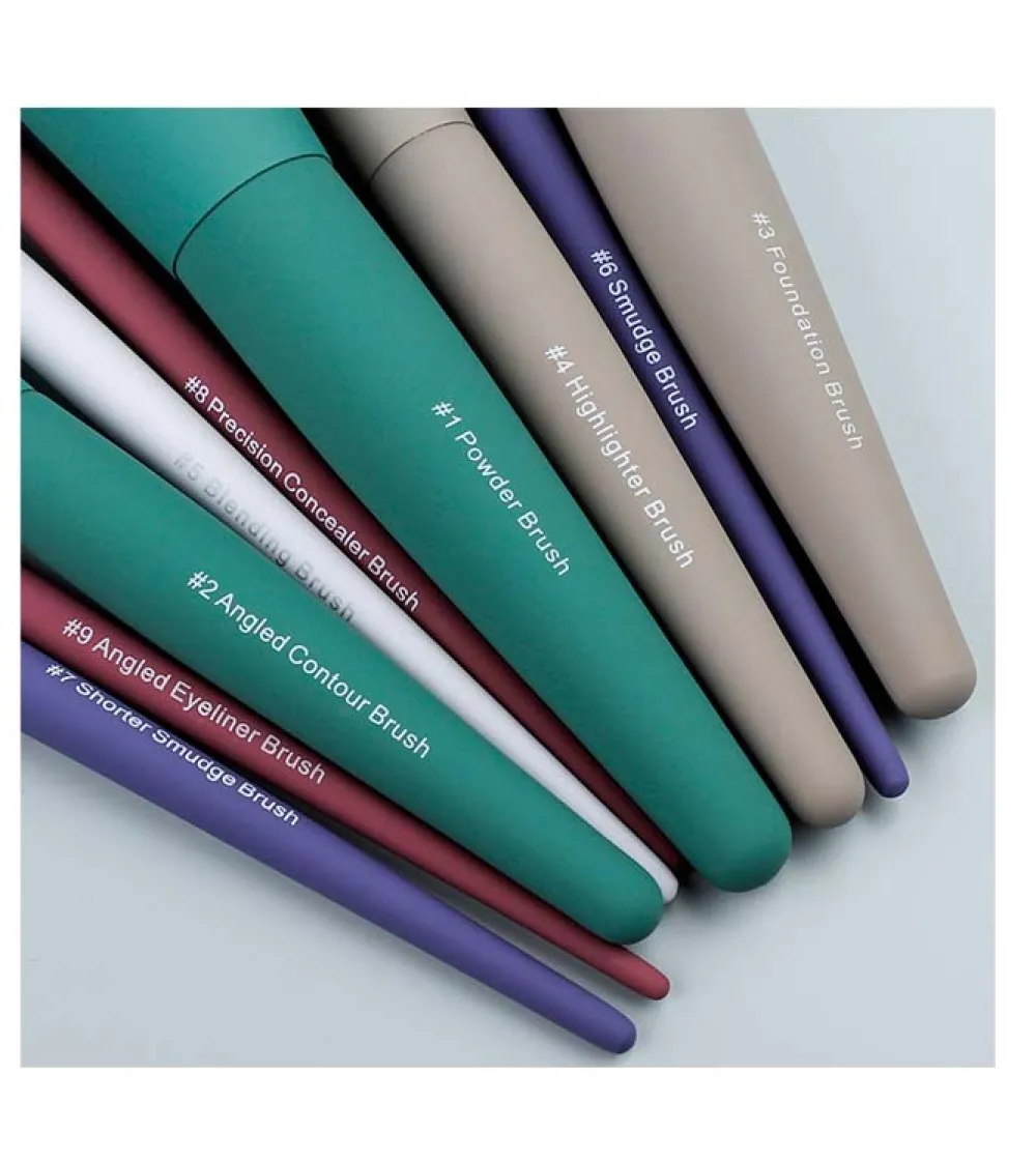 Set 9 brochas de maquillaje Pro - Colourful>Eigshow New