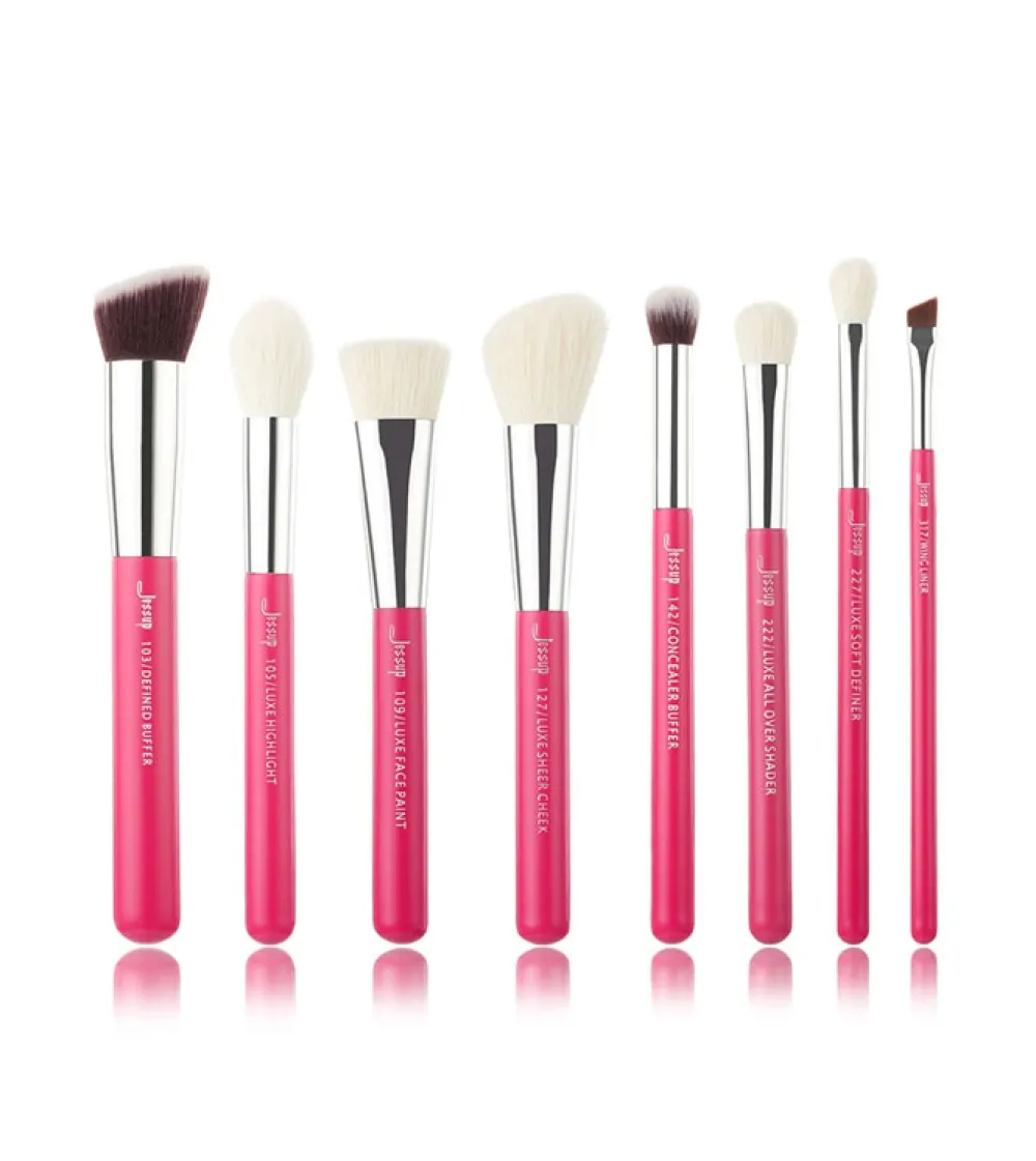 Set de brochas 8 piezas - T199: Carmine/Silver>Jessup Beauty Best